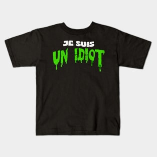 Je Suis Un Idiot /// Retro Faded-Style Iggy Pop Fan Art Kids T-Shirt